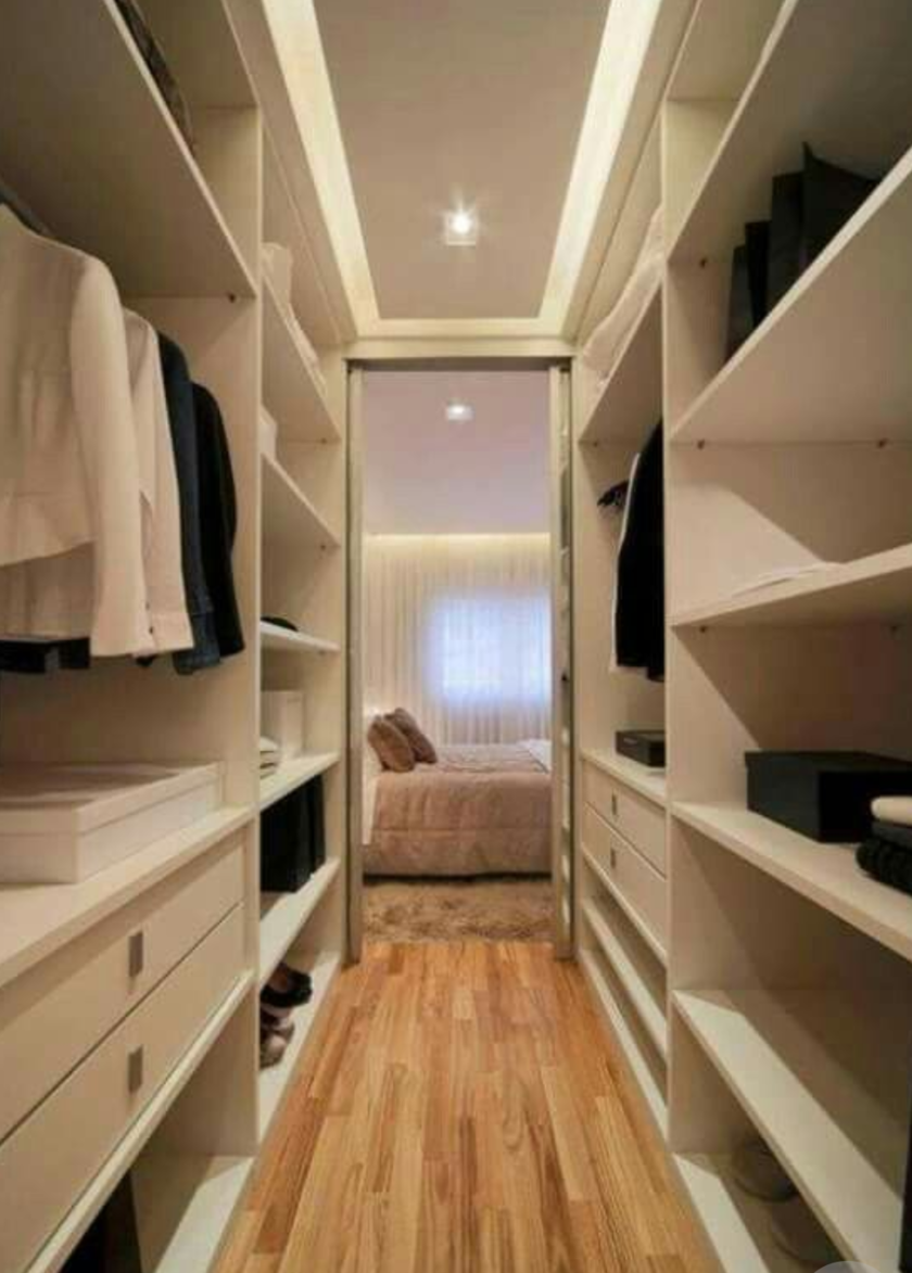 П-образная гардеробная комната в спальню Белореченск