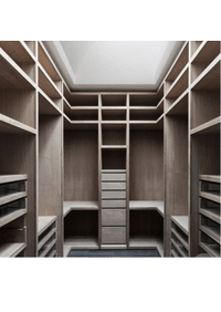 П-образная гардеробная комната в классическом стиле Белореченск