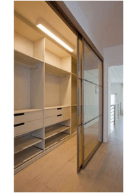 Линейная гардеробная комната с дверями купе Белореченск