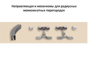 Направляющая и механизмы верхний подвес для радиусных межкомнатных перегородок Белореченск